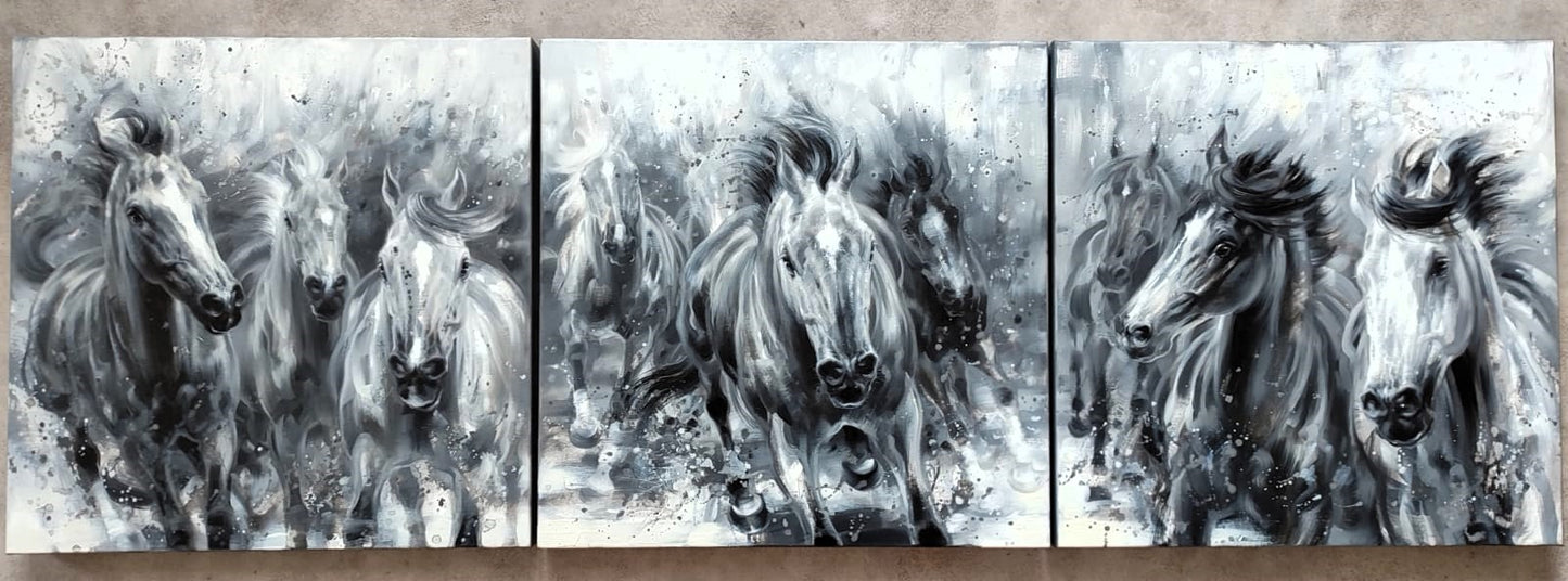 Spring Pasture Triptych