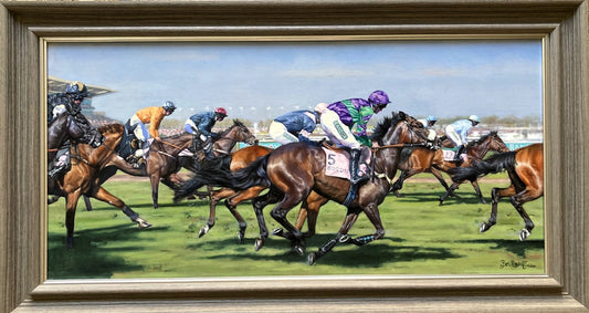 'Hurdling Home at Aintree'